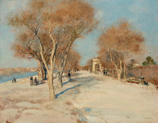 Jean Franois Raffalli - Bord de Seine la route ensoleille.webp