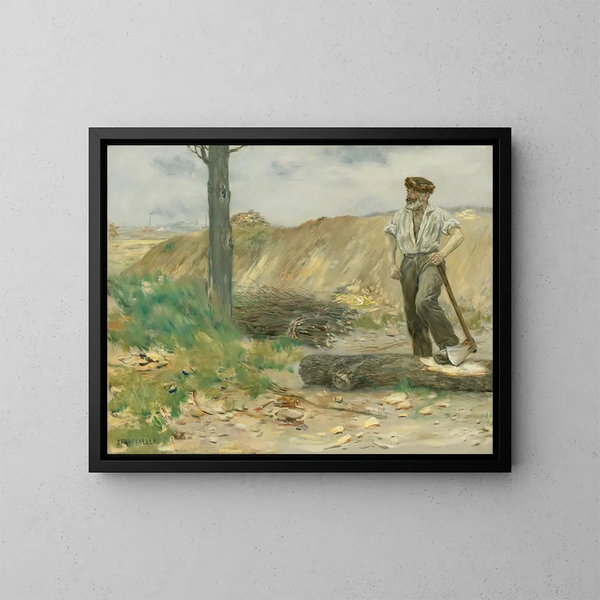 Der Holzfäller - Jean François Raffaëlli — gerahmtes Bild an der Wand