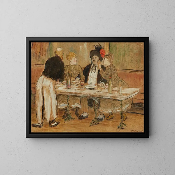 Der Provinzler in Paris - Jean François Raffaëlli — gerahmtes Bild an der Wand