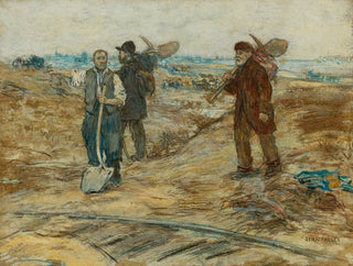Die drei Eisenbahner - Jean François Raffaëlli — Ansicht des Kunstwerks