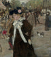 elegante sul Boulevard des Italiens a Parigi - Jean François Raffaëlli — vista dell’opera