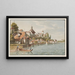 View of Morat - Jean Henri Baumann — framed artwork on a wall