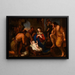 L'Adoration des bergers - Jean Hlart — framed artwork on a wall