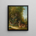 Zwei Hasen in einer Landschaft - Jean Jacques Spoede — gerahmtes Bild an der Wand