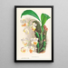 Aganisia tricolor - Jean Jules Linden — quadro incorniciato alla parete
