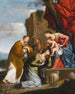 Anbetung des Jesuskindes mit drei Heiligen - Jean Le Clerc — Ansicht des Kunstwerks