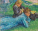 Junge Mädchen liegend auf dem Gras - Jean Peske — Ansicht des Kunstwerks