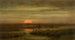 Sunset Landscape Painting with Herons - Jean Pierre François Lamorinière — artwork view