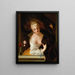 Eine Dame am Fenster - Jean Raoux — gerahmtes Bild an der Wand