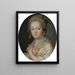 Eine junge Frau bei ihrer Toilette - Jeanne-Philiberte Ledoux — gerahmtes Bild an der Wand