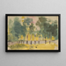 Reflection on the Water of a Hedge of Trees under Sunset Light - Jeanne Jégou-Cadart — framed artwork on a wall