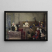Der Prozess von Pierrot - Jehan Georges Vibert — gerahmtes Bild an der Wand
