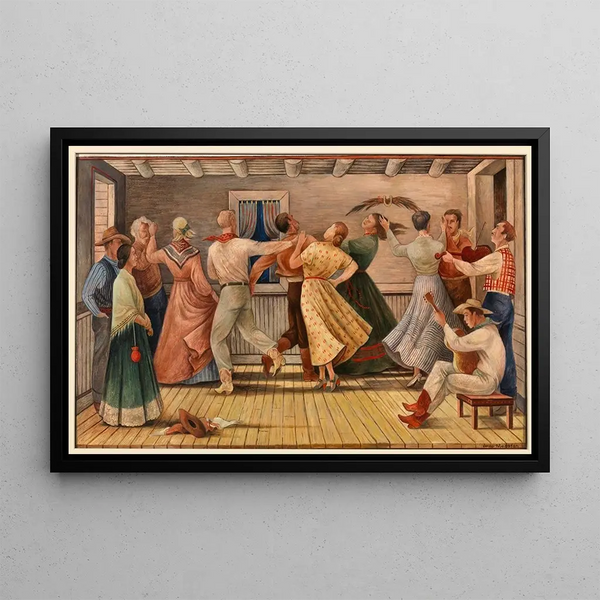 Jenne Magafan - Cowboy Dance mural study Anson Texas Post Office.webp