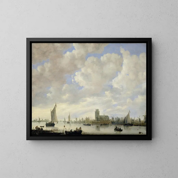 Vista del Merwede vicino a Dordrecht - Jeronymus van Diest II — quadro incorniciato alla parete