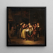 Dice game in an inn - Gerrit Lundens — framed artwork on a wall