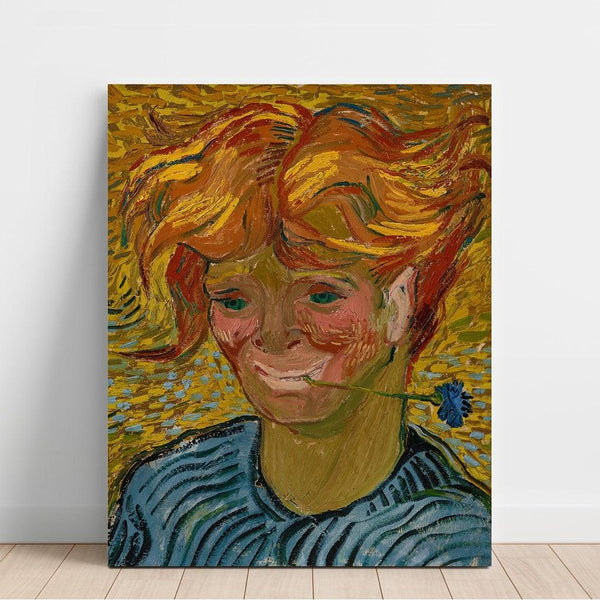 Jeune Homme au Bleuet - Vincent van Gogh | Reproduction Tableau Décoration murale affiche copie