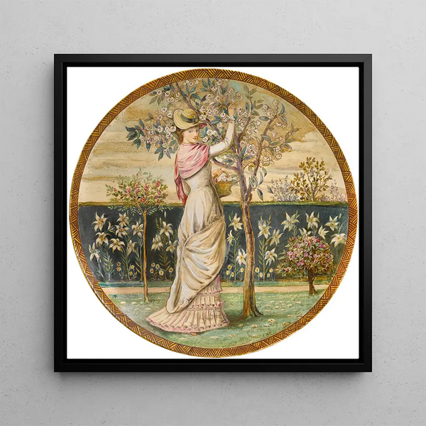 Jeune femme cueillant des fleurs - Minton et Co