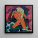 Junge Junge mit einem Lamm, Der gute Hirte - Franz Marc — gerahmtes Bild an der Wand