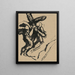 Old man with a cross on the shoulder - Jan Novák — framed artwork on a wall