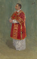 Figur des Klerikers - Joža Uprka — Ansicht des Kunstwerks