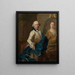 Autoritratto del pittore che dipinge il ritratto della sua moglie Angélique Louise Hélène Dessaulx - Joachim Rupalley — quadro incorniciato alla parete