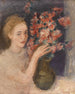 Fille a una tavola con fiori - Joachim Weingart — vista dell’opera