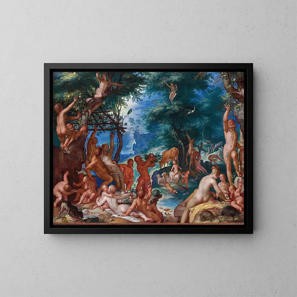 L'Âge d'or - Joachim Wtewael — gerahmtes Bild an der Wand