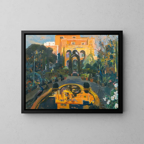 Das Garten des Künstlers - Joaquín Mir Trinxet — gerahmtes Bild an der Wand
