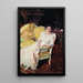 Clotilde sitzend auf dem Sofa - Joaquín Sorolla — gerahmtes Bild an der Wand