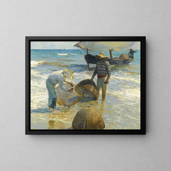 Pêcheurs valencians - Joaquín Sorolla — gerahmtes Bild an der Wand