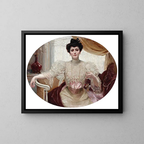 Portrait de Luisa Martinez de Tejeda - Joaquín Sorolla — gerahmtes Bild an der Wand
