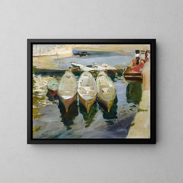 Hafen von Guetaria - Joaquín Sorolla — gerahmtes Bild an der Wand