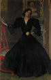 Madame de Sorolla Clotilde García del Castillo 1865-1929 in nero - Joaquín Sorolla — vista dell’opera