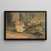 Due donne in un interno che ascoltano un chitarrista - Joaquín Sorolla — quadro incorniciato alla parete