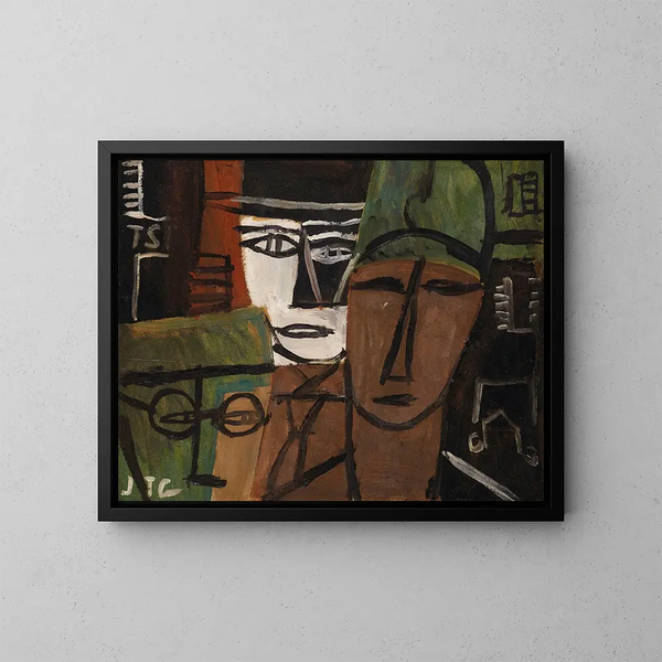 Köpfe - Joaquín Torres-García — gerahmtes Bild an der Wand