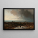 Flusslandschaft unter einem Gewitterhimmel - Johan Barthold Jongkind — gerahmtes Bild an der Wand