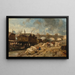Bad Bateaux-Lavoirs in der Nähe der Pont-Neuf - Johan Barthold Jongkind — gerahmtes Bild an der Wand