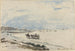 Carro sulla spiaggia di Étretat - Johan Barthold Jongkind — vista dell’opera