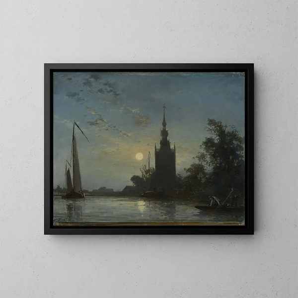 L'église d'Overschie - Johan Barthold Jongkind — quadro incorniciato alla parete