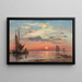 L'Escaut vicino ad Anversa, tramonto - Johan Barthold Jongkind — quadro incorniciato alla parete