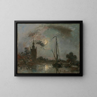Johan Barthold Jongkind - Overschie in the Moonlight.webp