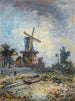 Mulino a vento a Dordrecht - Johan Barthold Jongkind — vista dell’opera