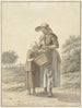 Donna e bambina su una strada di campagna - Johan Christiaan Willem Safft — vista dell’opera