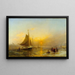 Der Stockholm-Fluss im Winter - Johan Christian Berger — gerahmtes Bild an der Wand