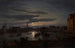 Porto di Copenaghen alla luce della luna - Johan Christian Dahl — vista dell’opera