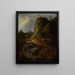 Nordic landscape painting with a castle - Johan Christian Dahl — framed artwork on a wall
