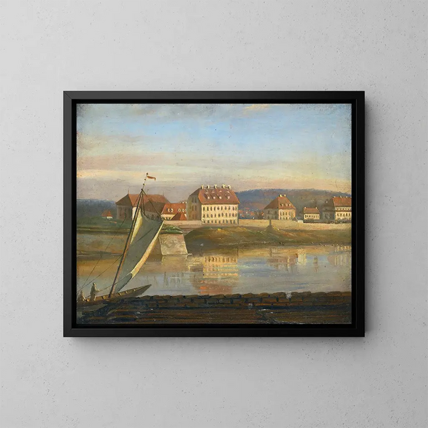 Johan Christian Dahl - View Over The Elbe And The Barracks.webp
