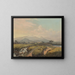 Ansicht auf die Berge von Java, Blick auf die Kawis-Berge und auf den Tabakbetrieb - Johan Conrad Greive — gerahmtes Bild an der Wand