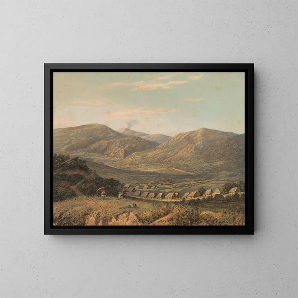 Vue sur les montagnes Tengger - Johan Conrad Greive — gerahmtes Bild an der Wand