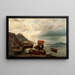 Szene an der Westküste Schwedens - Johan Edvard Bergh — gerahmtes Bild an der Wand